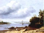 BORSSUM, Anthonie van Extensive River View with a Horseman dgh Spain oil painting artist